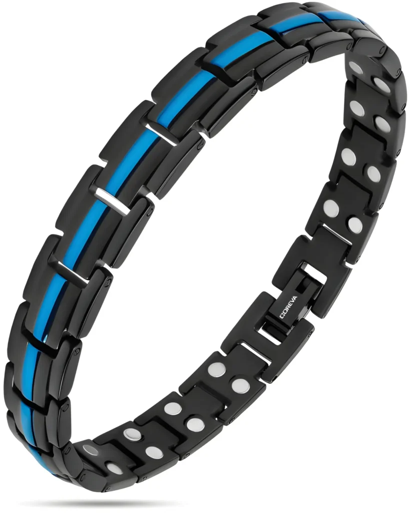 Magnetic Therapy Thin Blue Line Bracelet for Women
