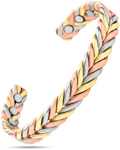 magnetic-bracelet-woven-tri-tone-magnetic-therapy-bracelet-cuff-